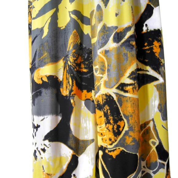 Fave' Multi-Color Maxi Dress Mid Ruffle RacerBack - Picture 2 of 8